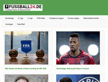 Tablet Screenshot of fussball24.de